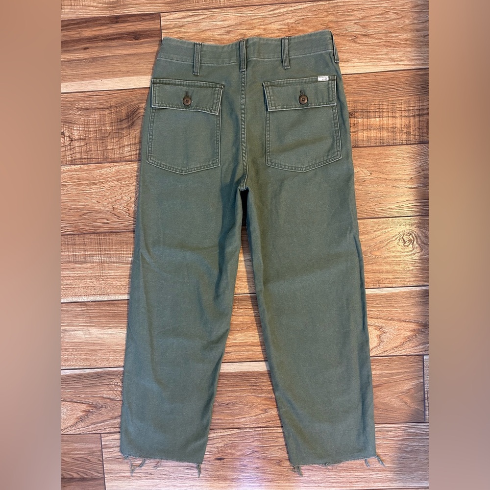 Mother Patch Pocket Private Ankle Fray Jeans Pants Straight Leg 26 New With Tags